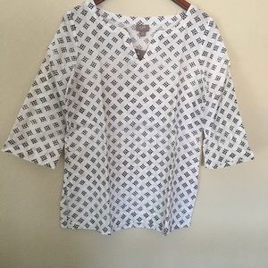 J Jill white tunic style top